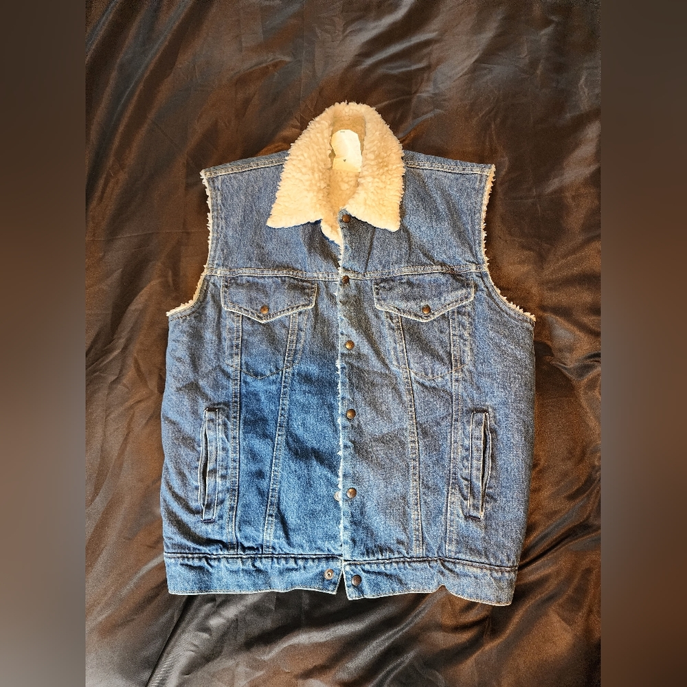 Vintage Men's Silver Jean Jacket
